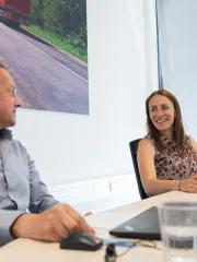 Two people at the office