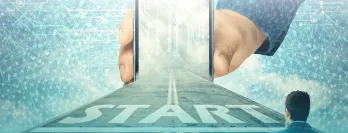Phone turning into a start line